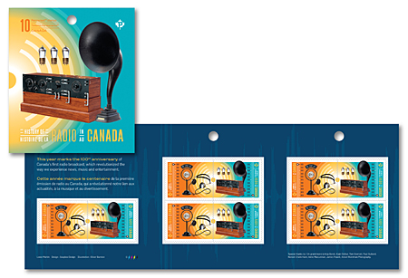 Booklet of 10 stamps - History of Radio in Canada