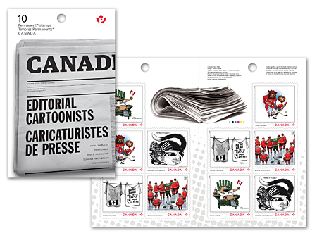 Editorial Cartoonists - Booklet of 10 stamps
